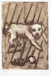 Silk aquatint with Akua ink